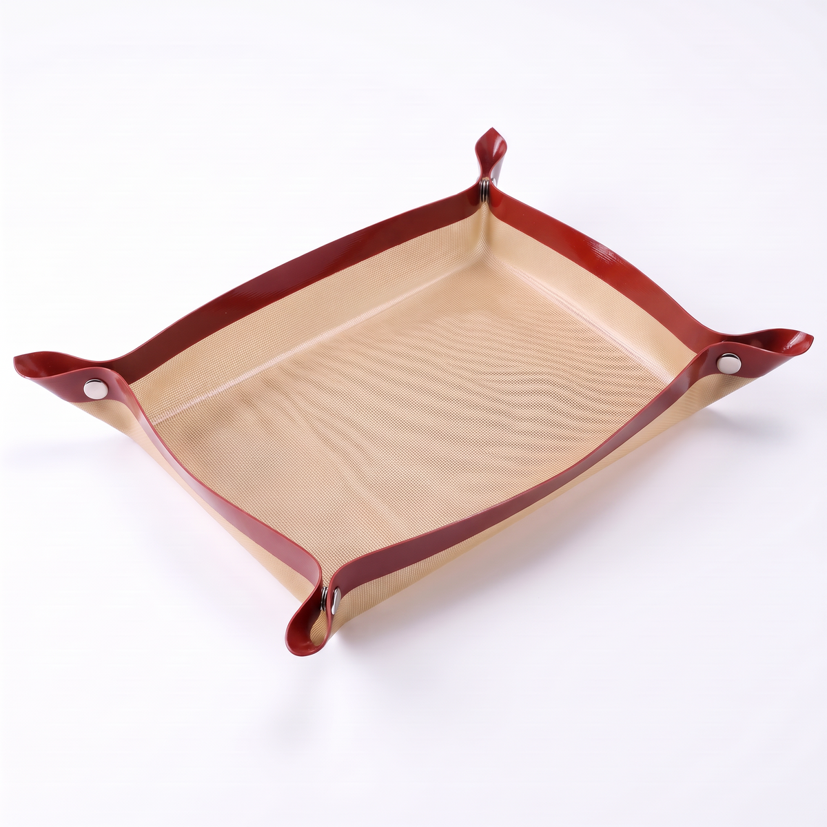 Foilless snap-up roasting tray in red